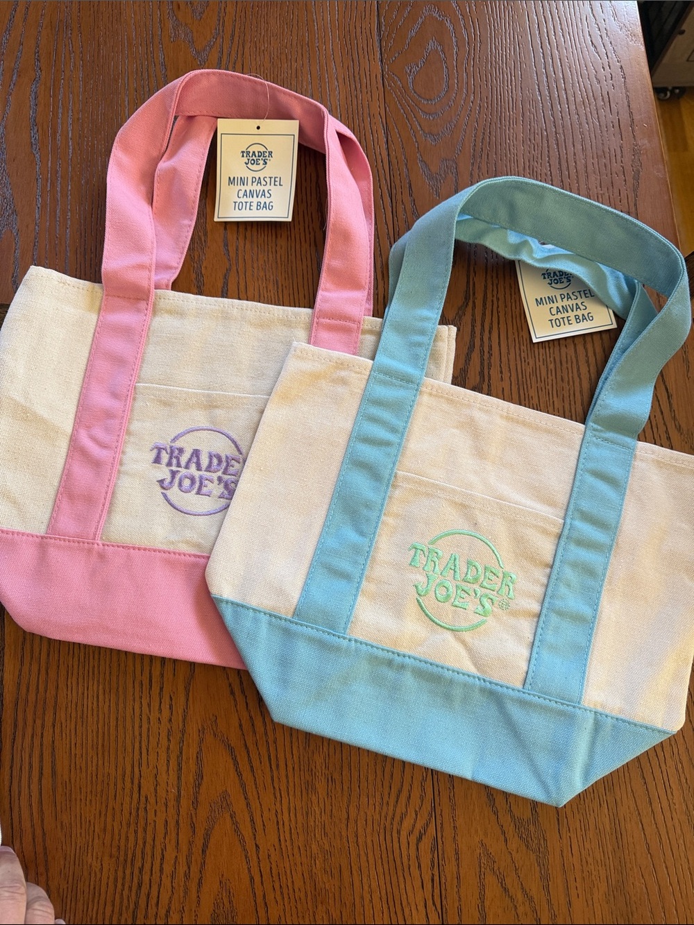 Trader Joe’s Mini Tote Bag - set of 2 NWT